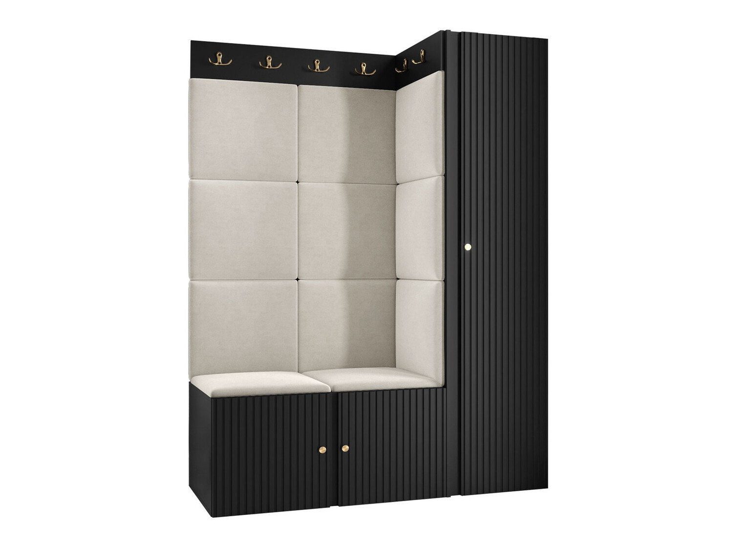 Set za hodnik Hartford 385 (Crno)