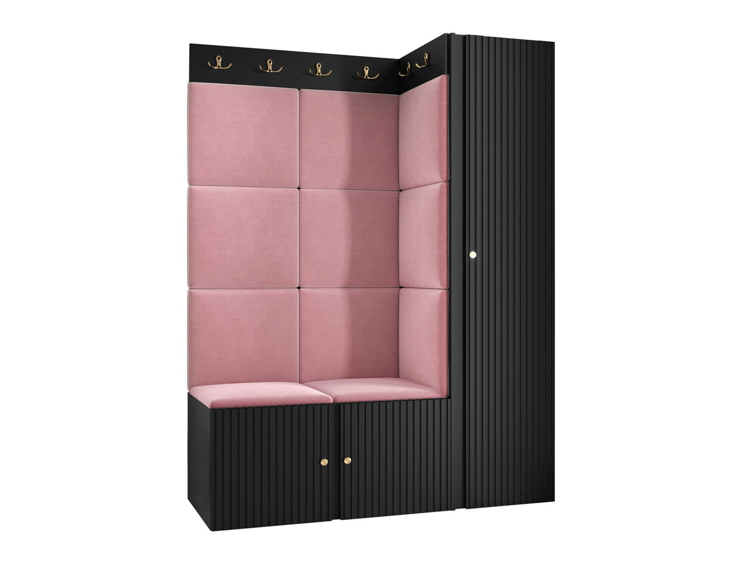 Set za hodnik Hartford 385 (Crno)