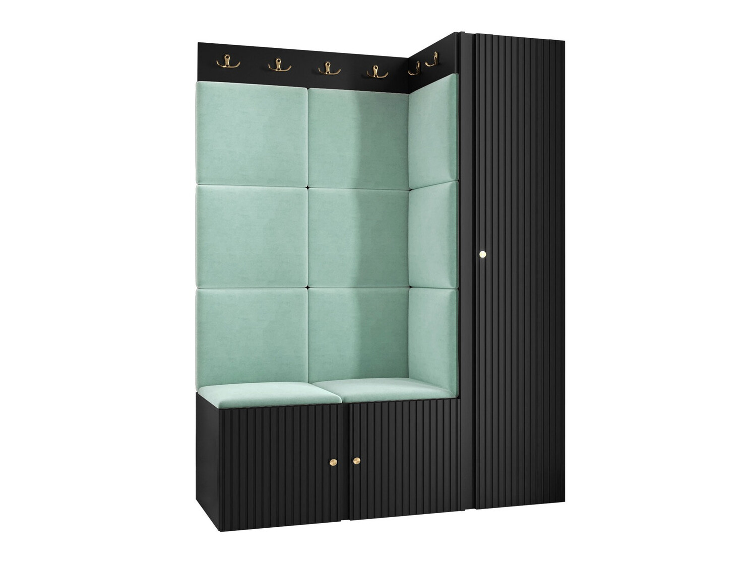 Set za hodnik Hartford 385 (Crno)