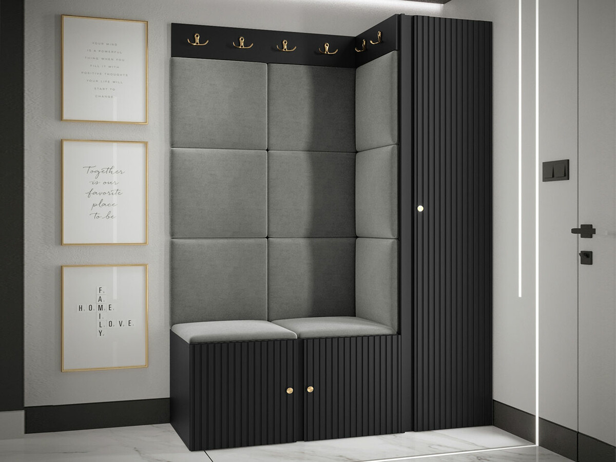 Set za hodnik Hartford 385 (Crno)