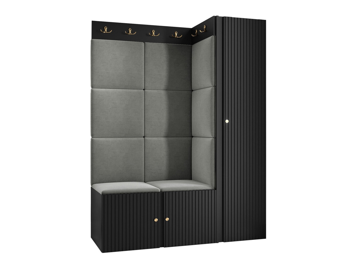 Set za hodnik Hartford 385 (Crno)