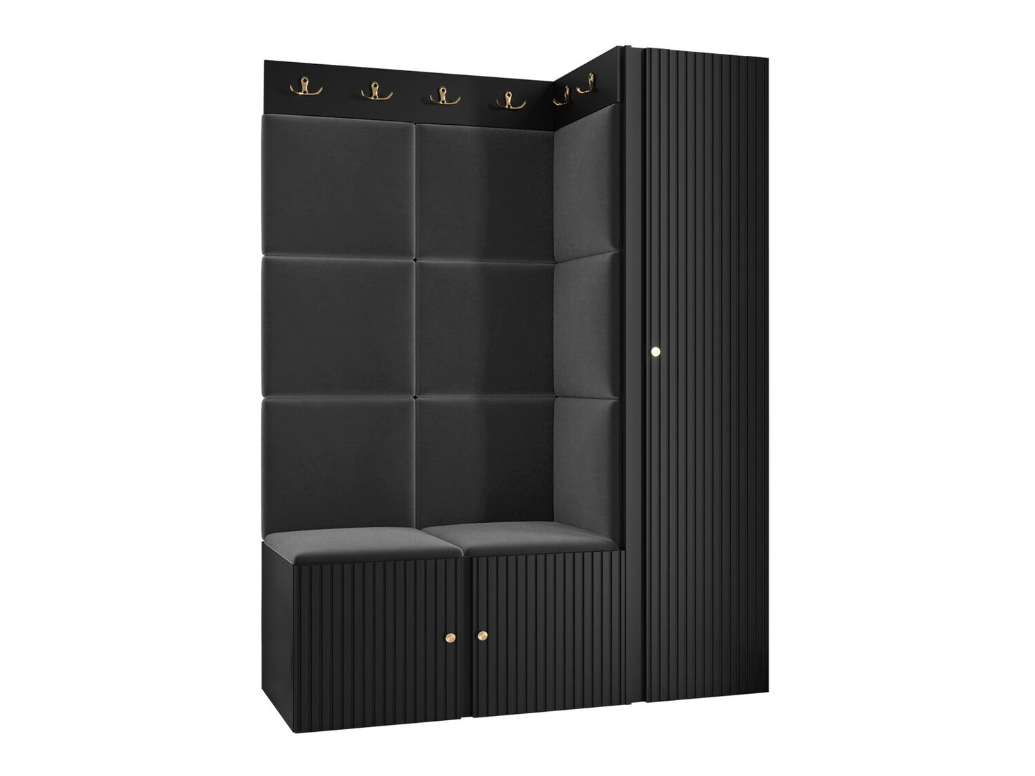 Set za hodnik Hartford 385 (Crno)