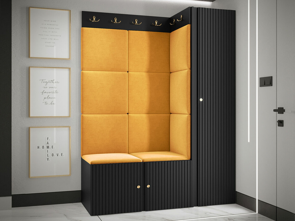 Set za hodnik Hartford 385 (Crno)