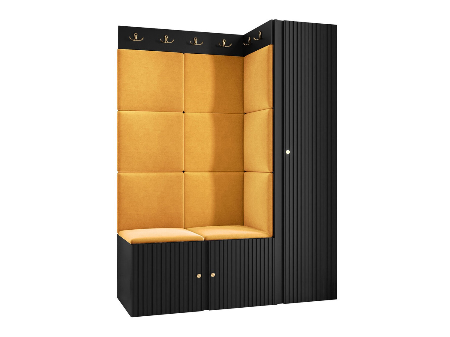 Set za hodnik Hartford 385 (Crno)