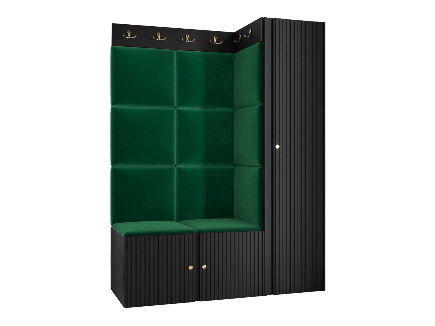 Set za hodnik Hartford 385 (Crno)