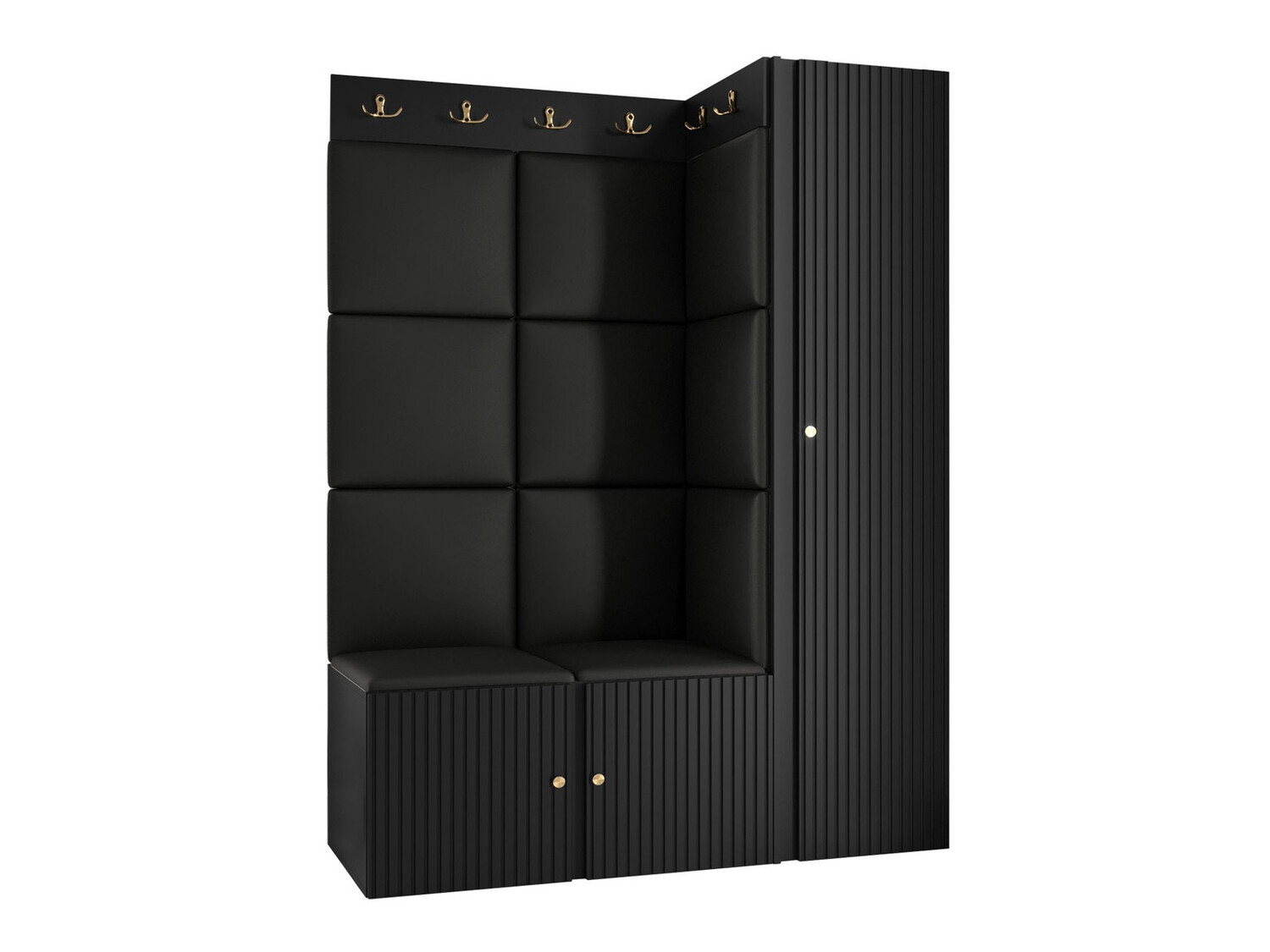 Set za hodnik Hartford 385 (Crno)