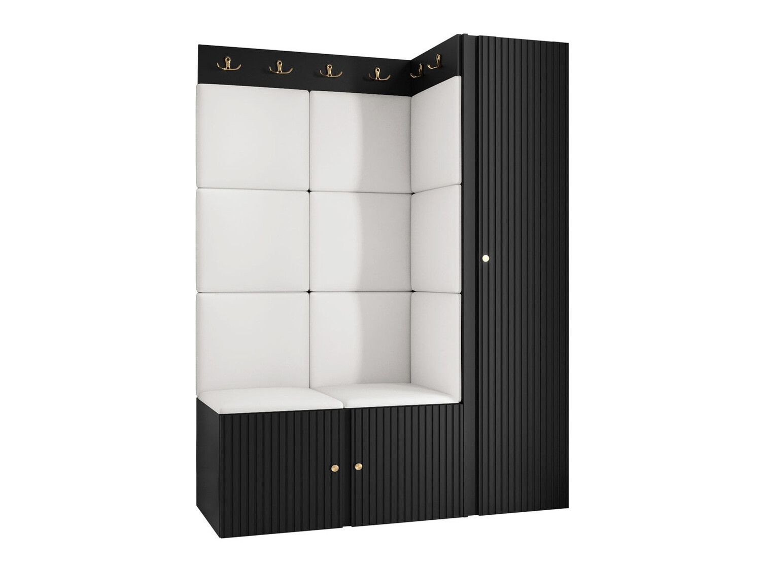 Set za hodnik Hartford 385 (Crno)