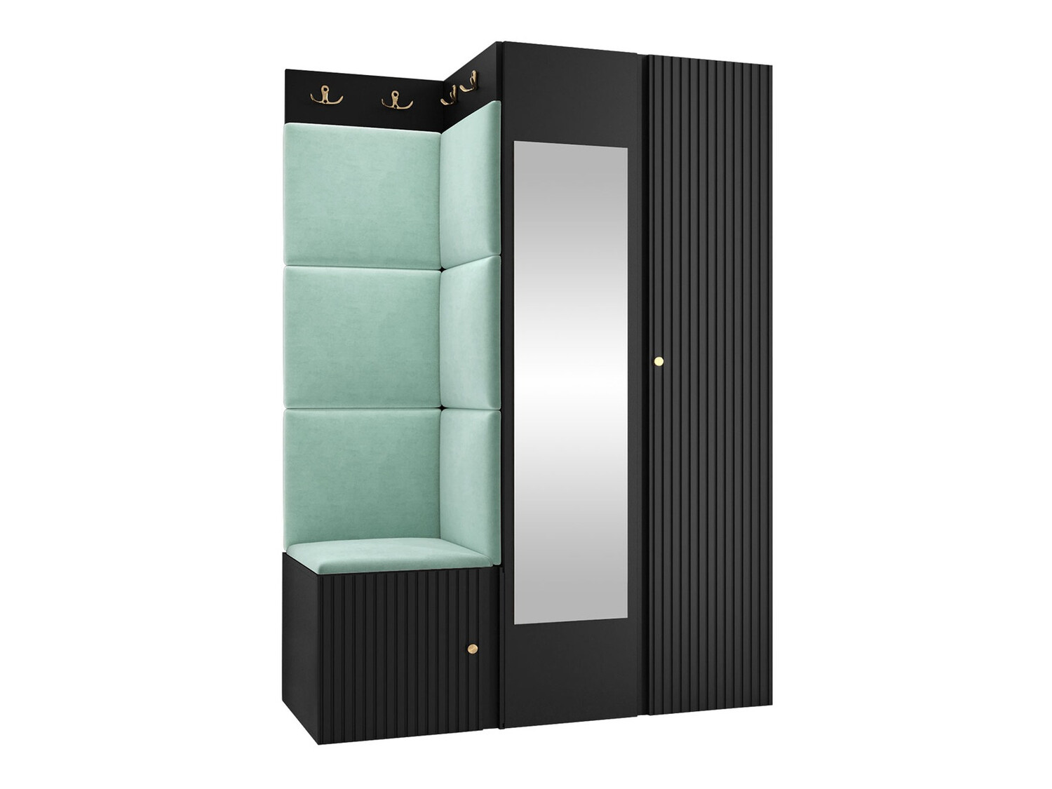 Set za hodnik Hartford 388 (Crno)