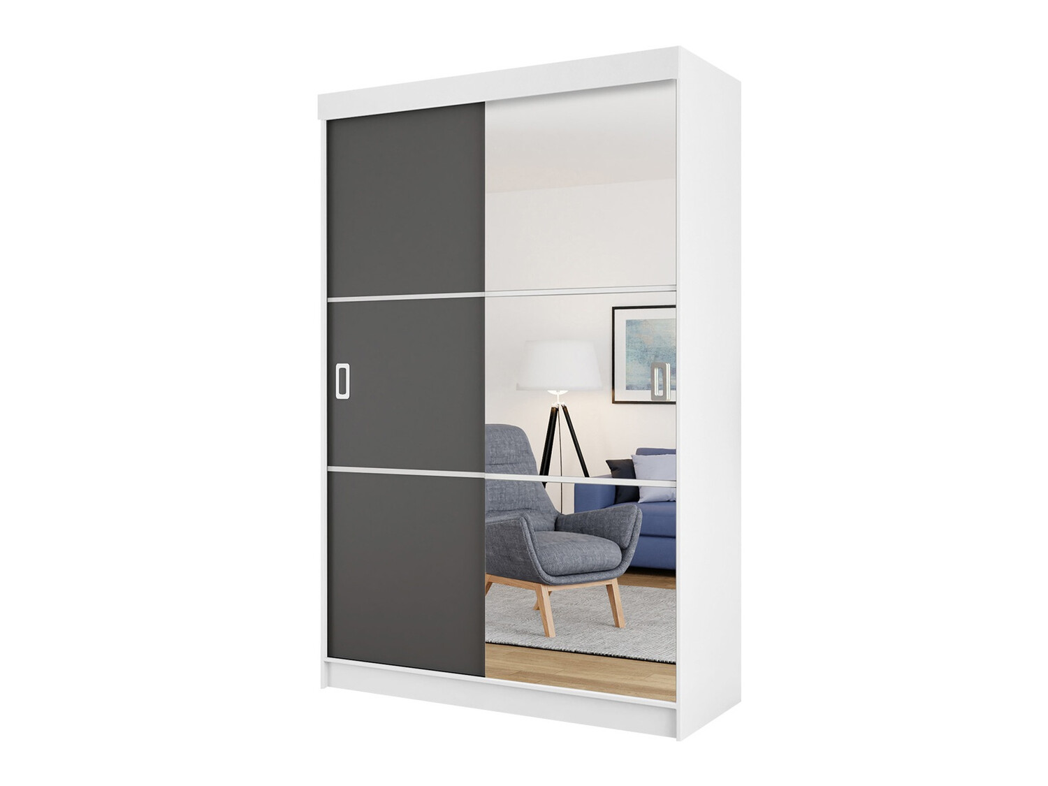 Ormar Dover 111 (Belo + Grafit)