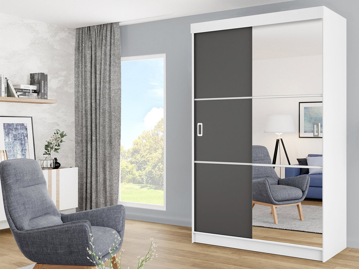Ormar Dover 111 (Belo + Grafit)