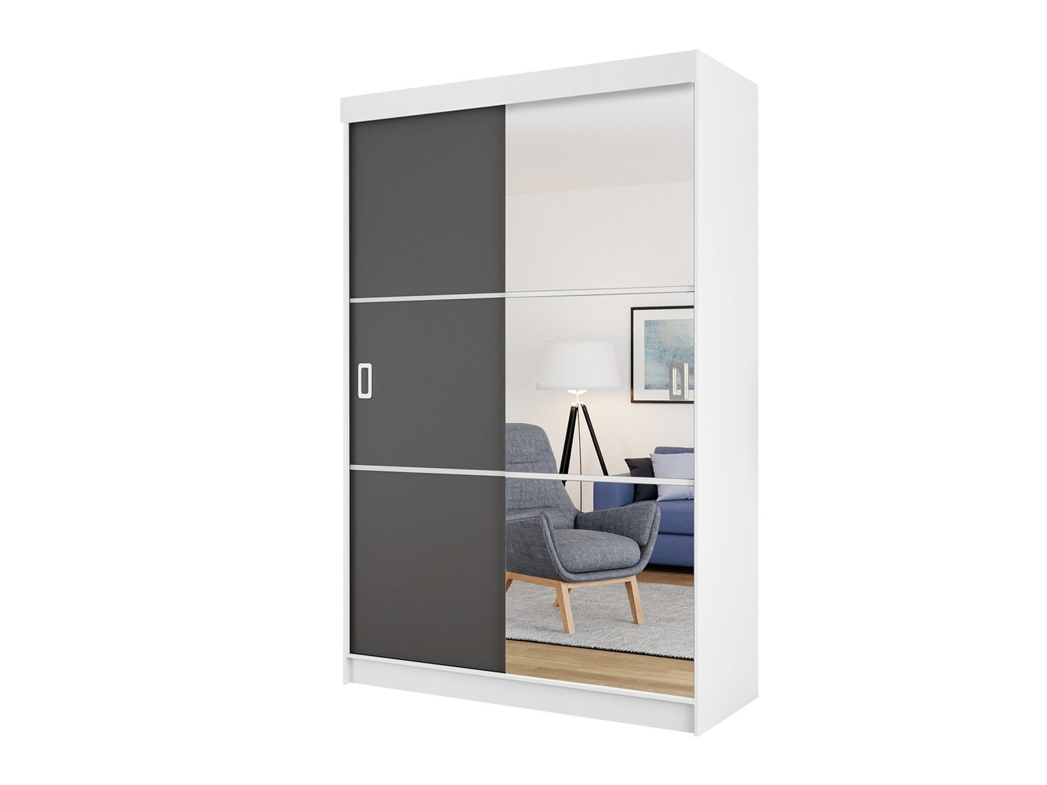 Ormar Dover 111 (Belo + Grafit)