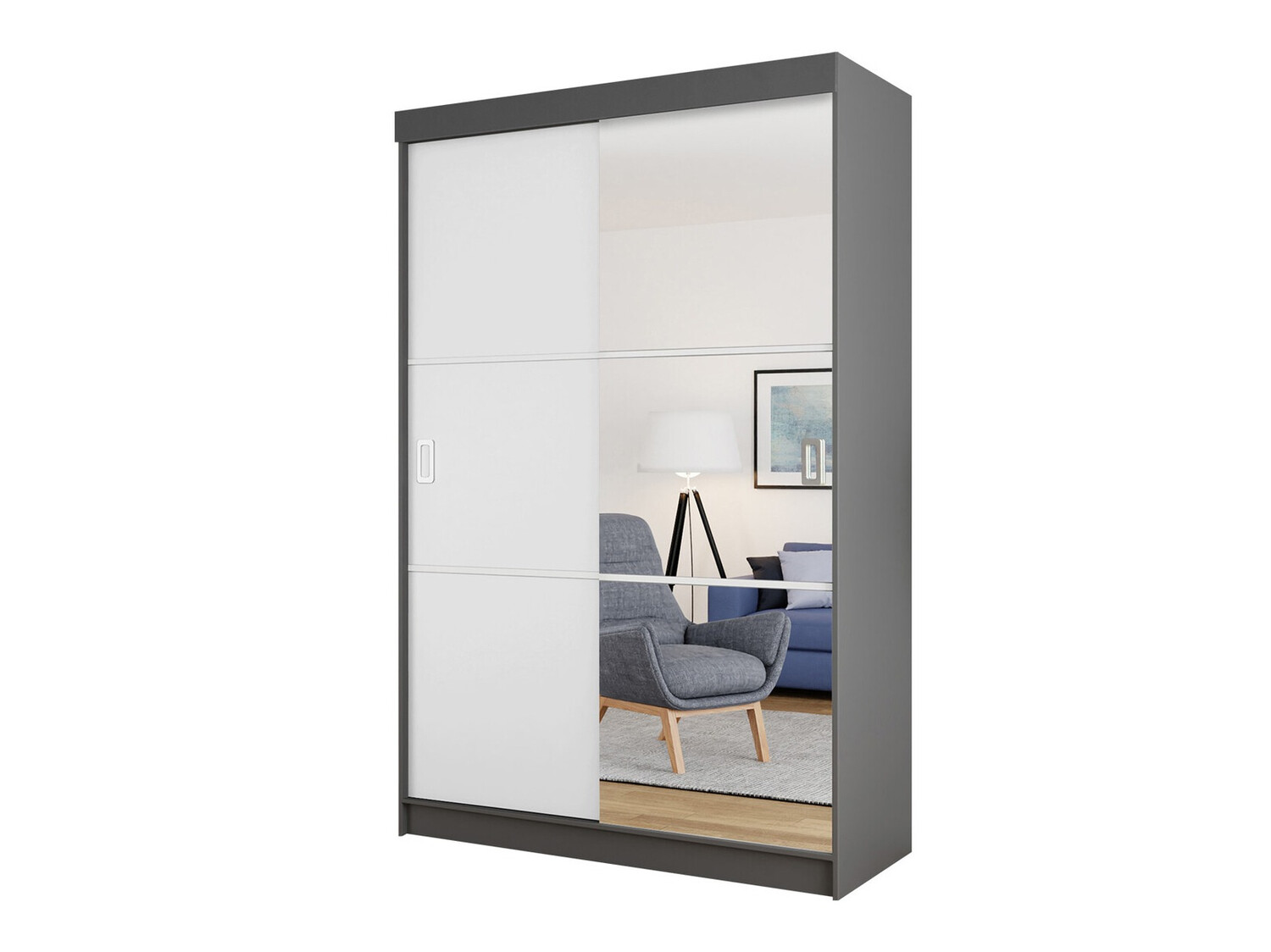 Ormar Dover 111 (Grafit + Belo)