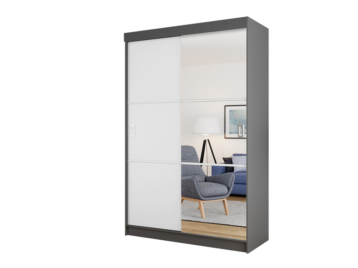 Ormar Dover 111 (Grafit + Belo)