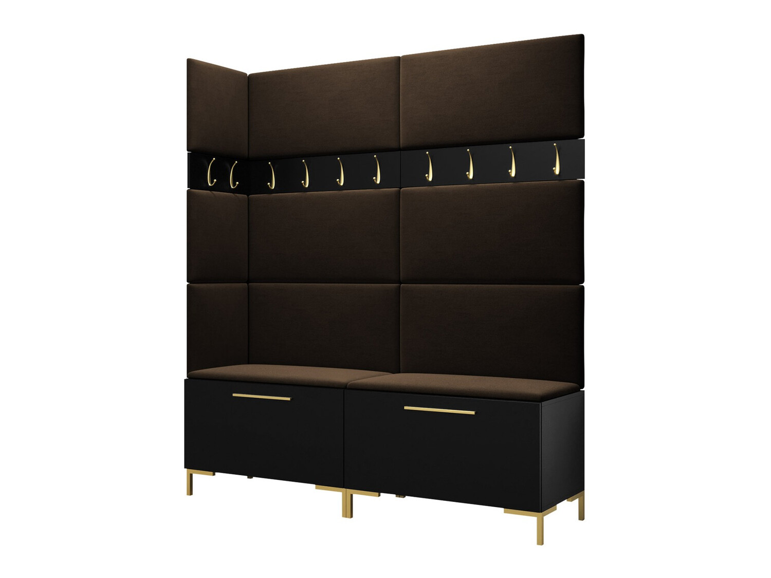 Set za hodnik Tivsoa 104 (Crno)