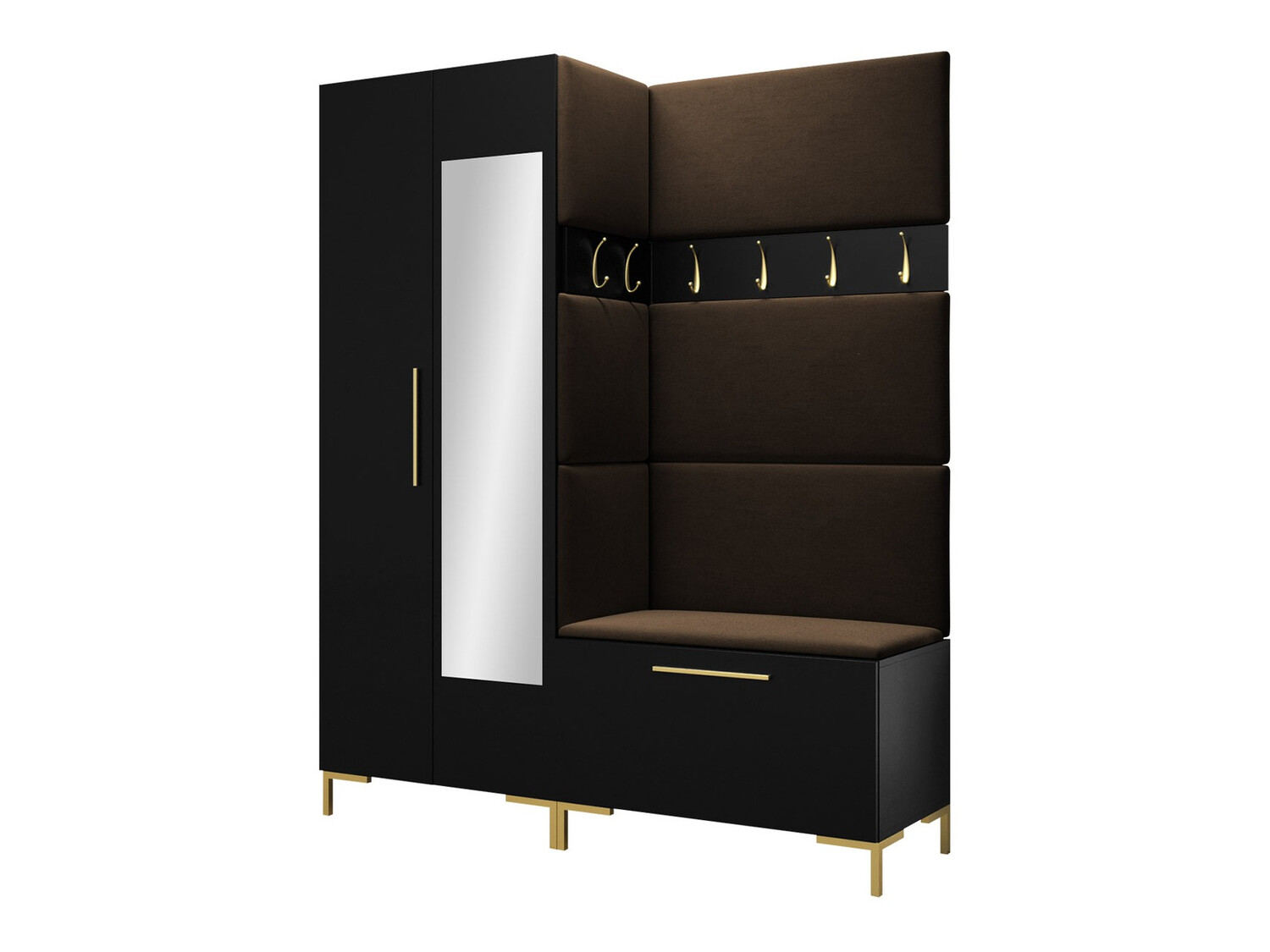 Set za hodnik Tivsoa 107 (Crno)