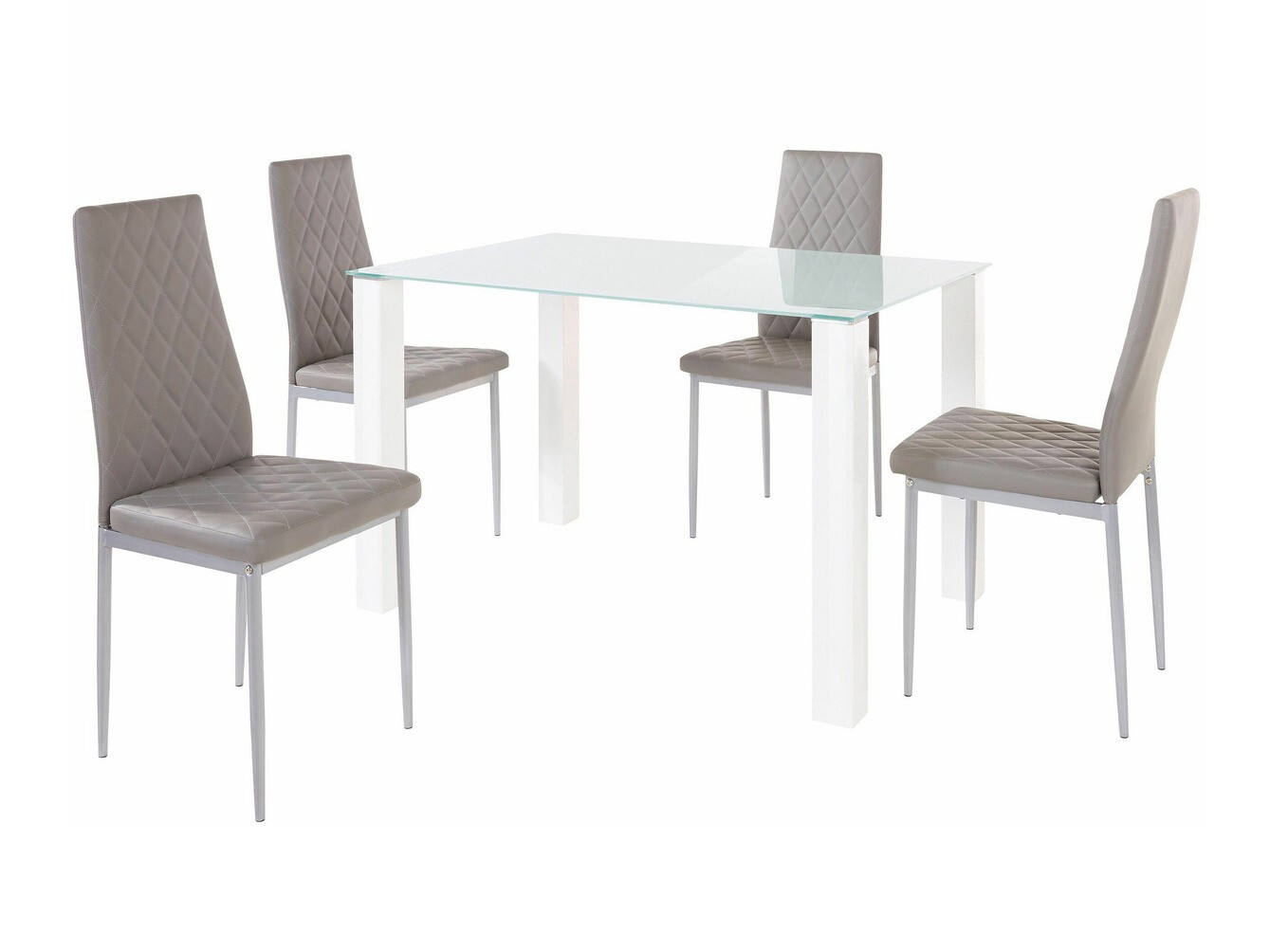 Trpezarijski set Denton 1136 (Svetloosiva)