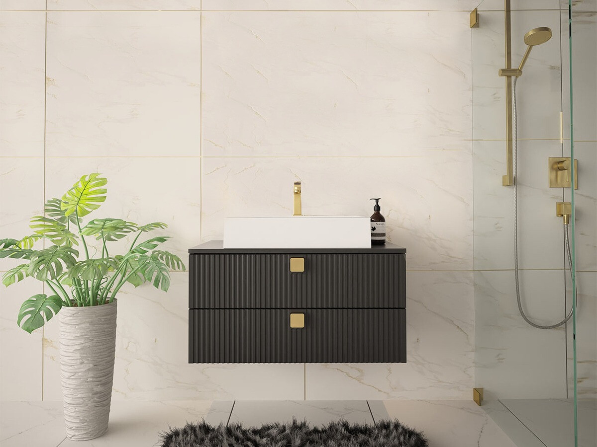 Viseći kupatilski element za lavabo Orlvera 102 (Crno)