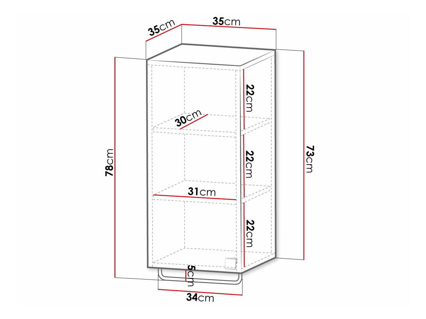 Zidni ormarić za kupatilo Orlvera 101 (Belo)