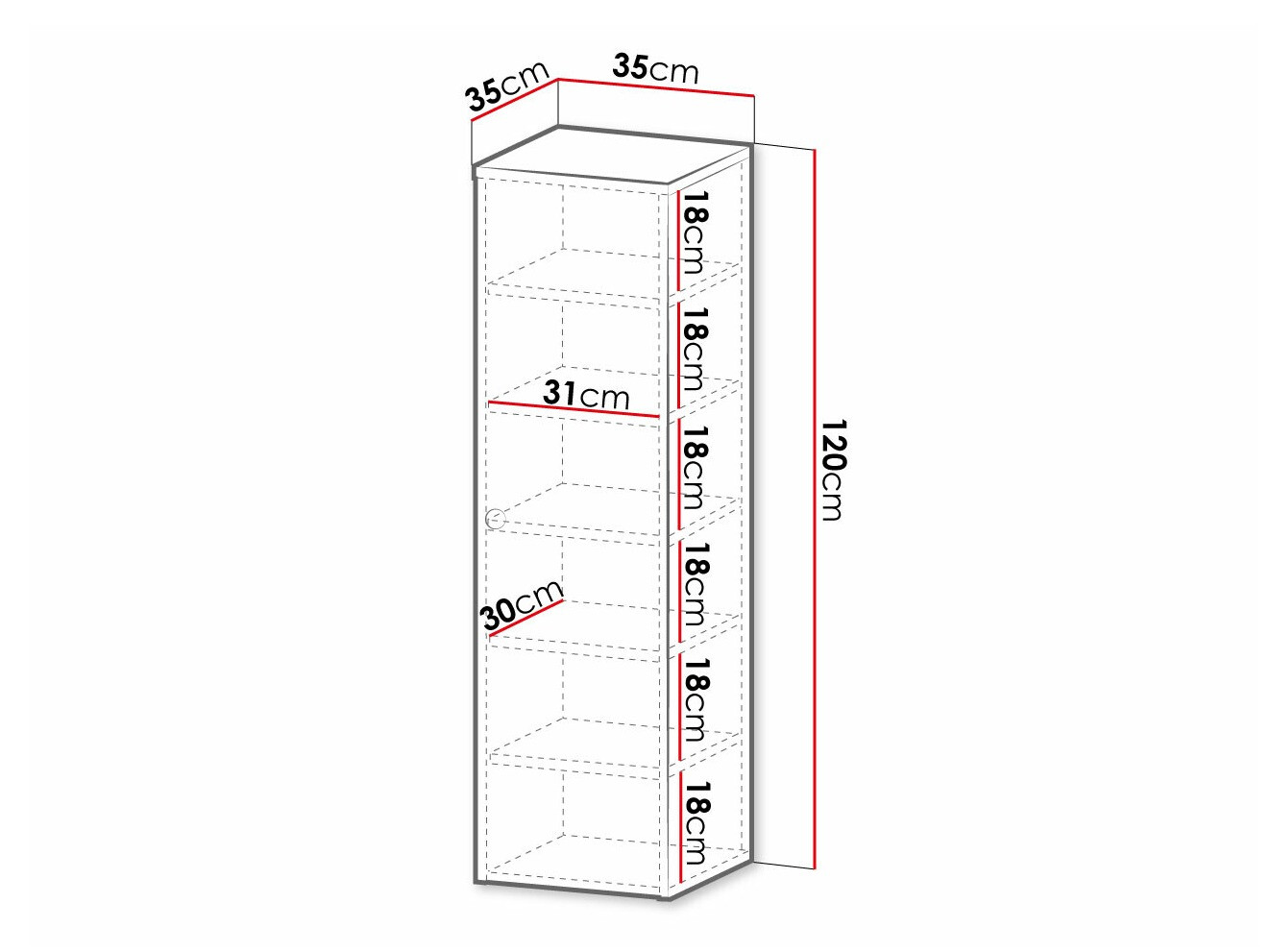Zidni ormarić za kupatilo Violitas (Belo)