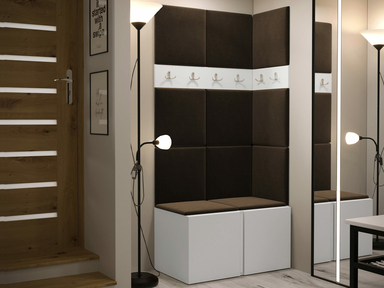 Set za hodnik Hartford 264 (Belo)