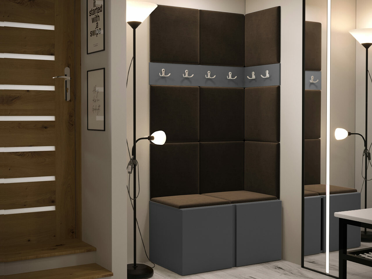 Set za hodnik Hartford 264 (Graphite)