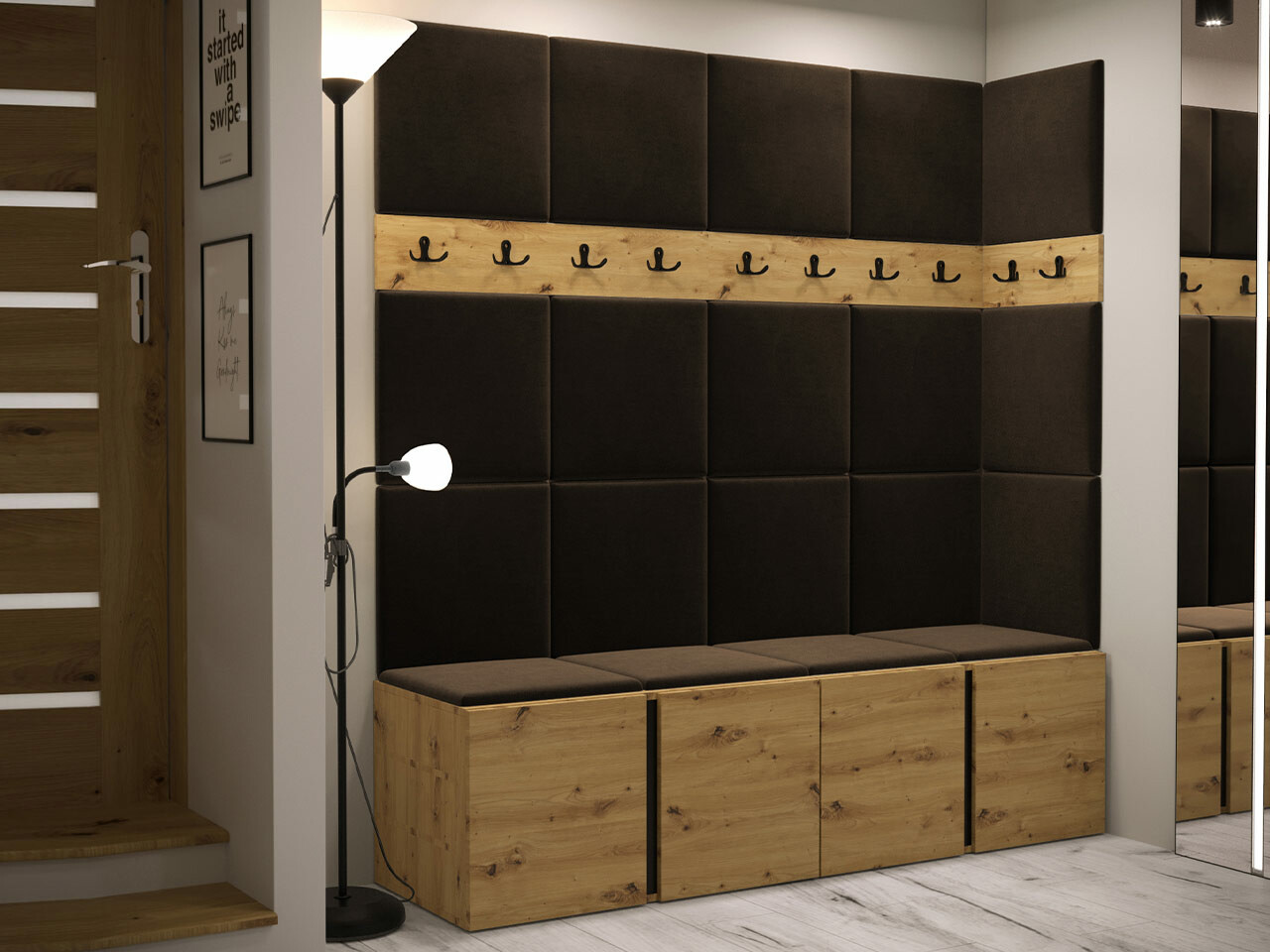 Set za hodnik Hartford 265 (Zanatski hrast)