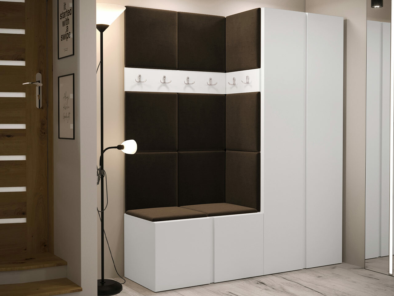 Set za hodnik Hartford 266 (Belo)