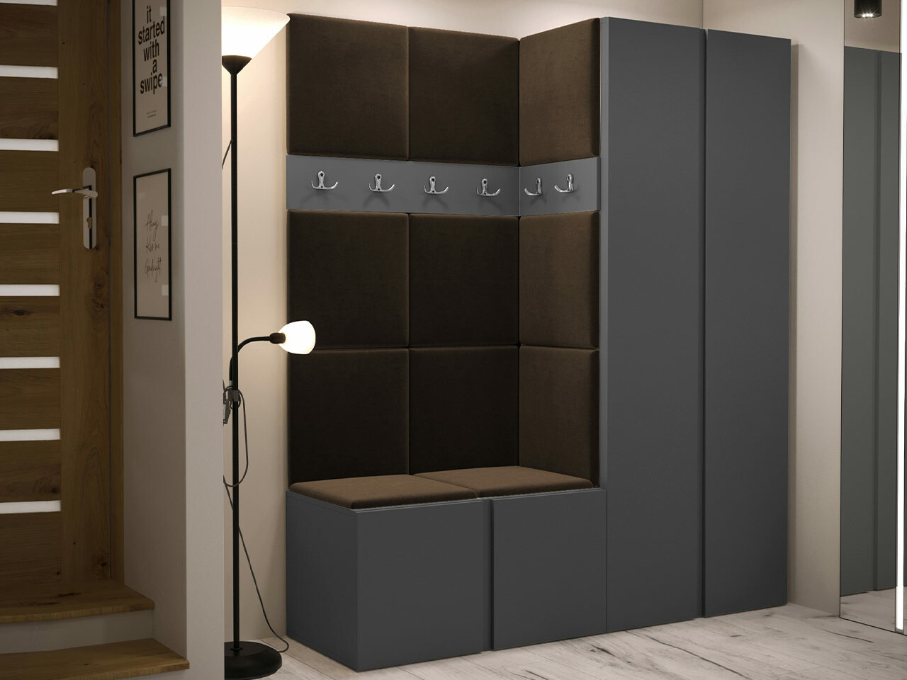 Set za hodnik Hartford 266 (Graphite)