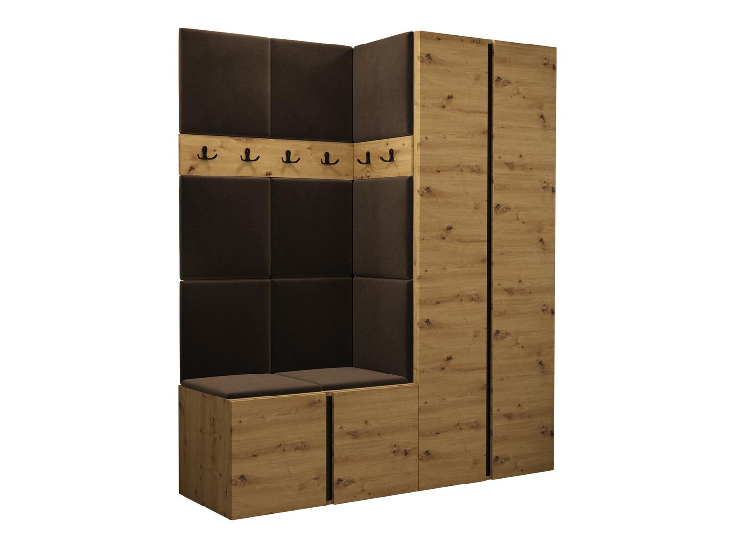 Set za hodnik Hartford 266 (Zanatski hrast)