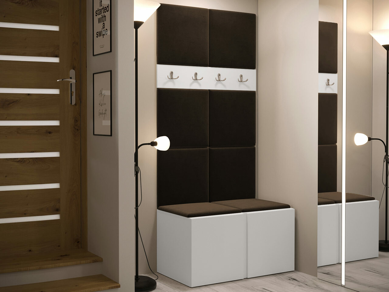 Set za hodnik Hartford 267 (Belo)