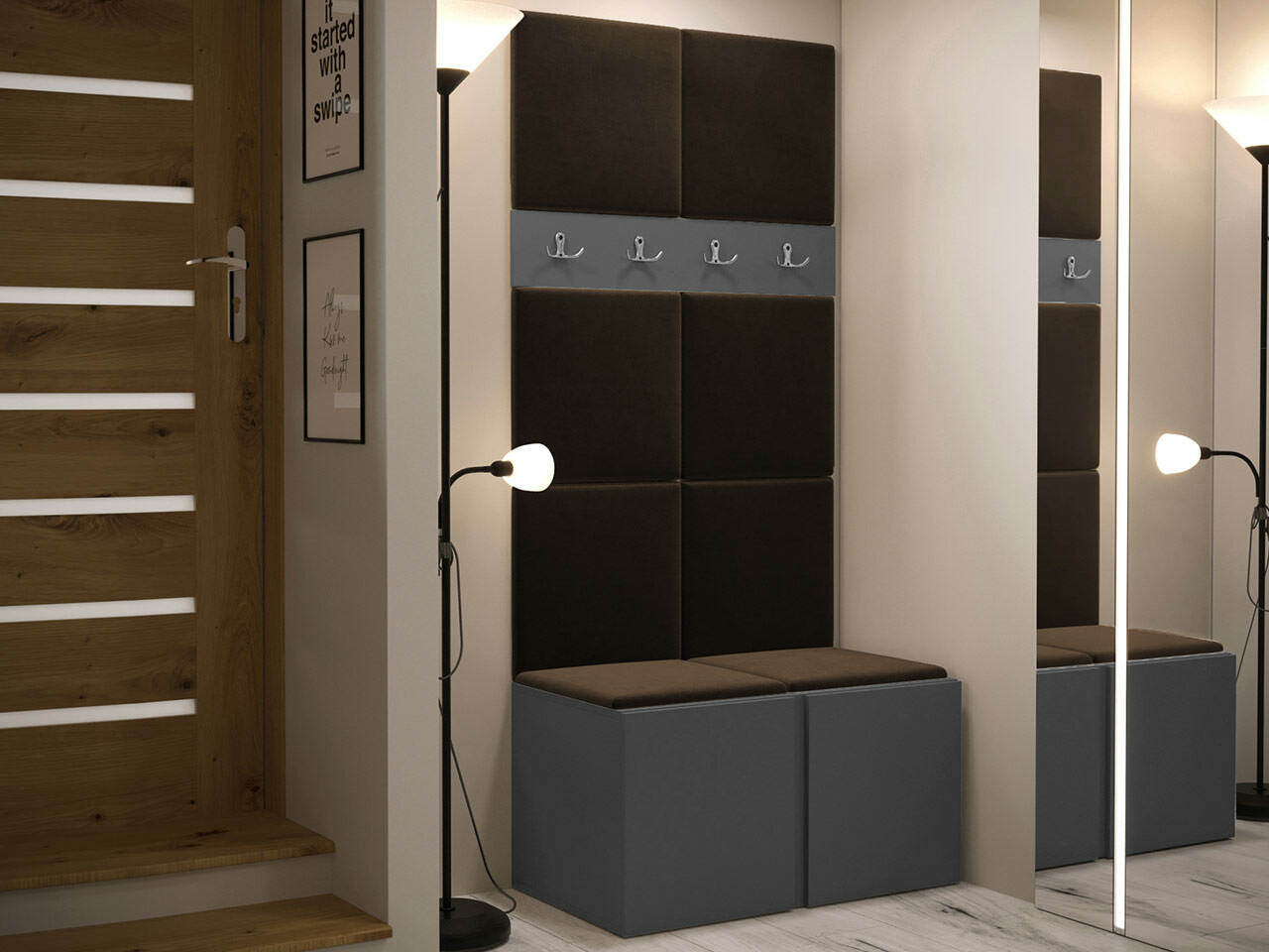 Set za hodnik Hartford 267 (Graphite)