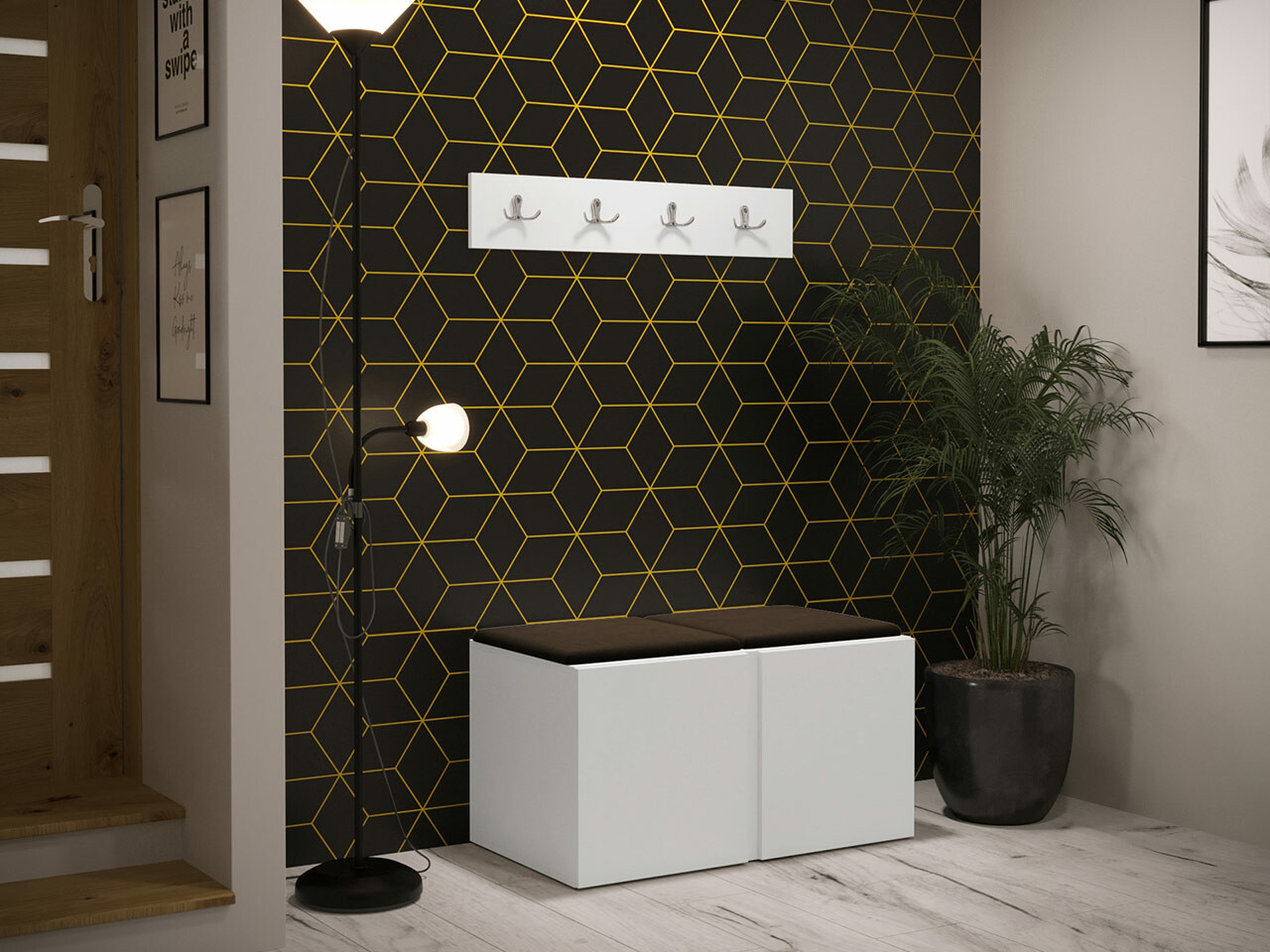 Set za hodnik Hartford 275 (Belo)