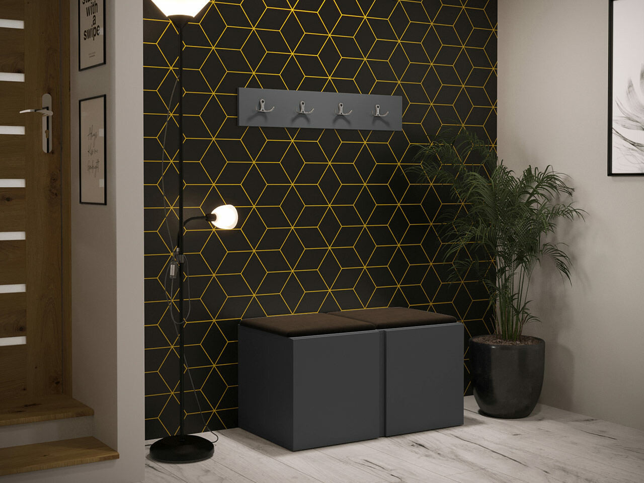 Set za hodnik Hartford 275 (Graphite)