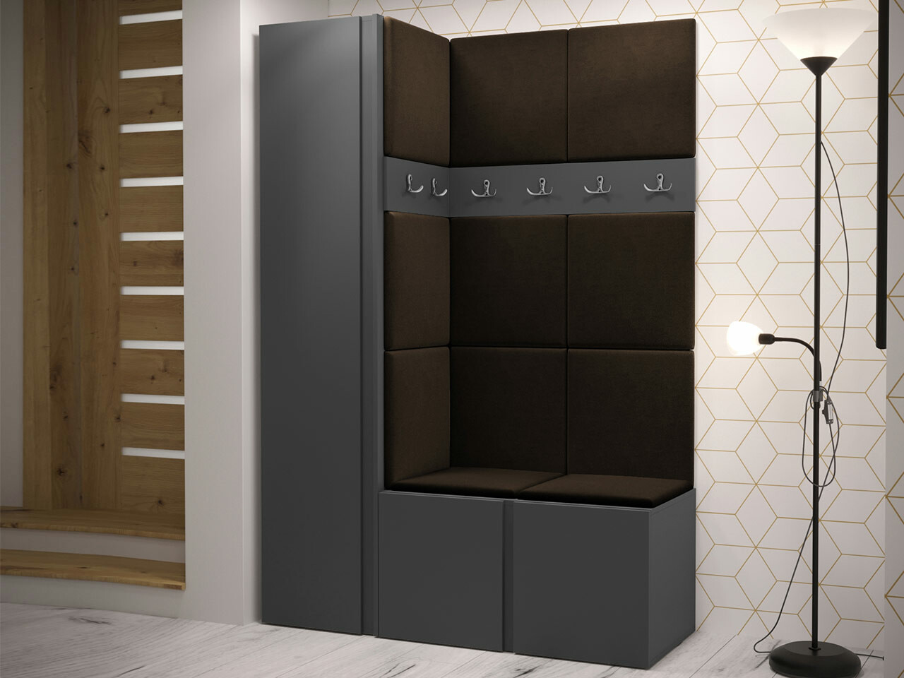 Set za hodnik Hartford 471 (Graphite)