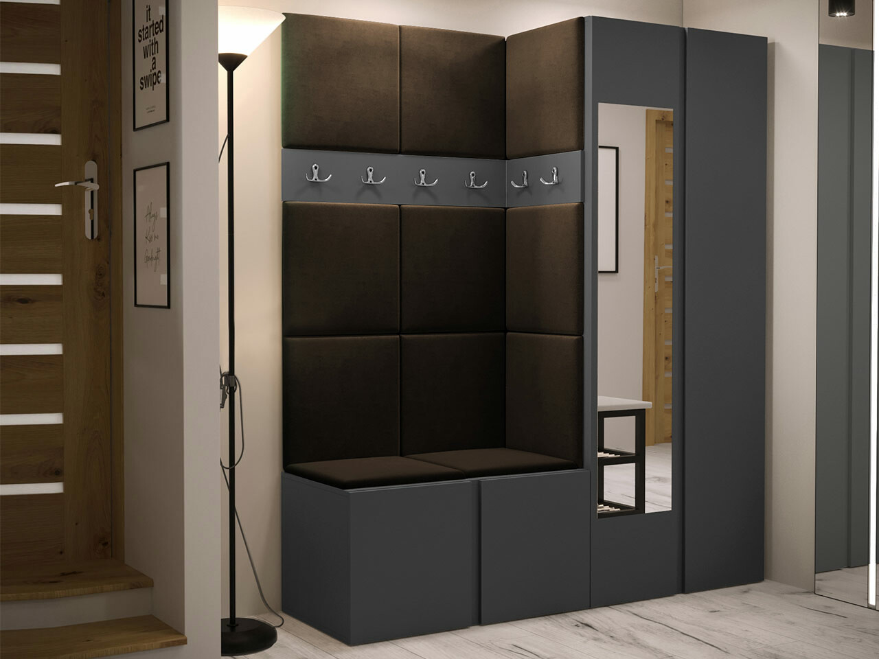 Set za hodnik Hartford 278 (Graphite)