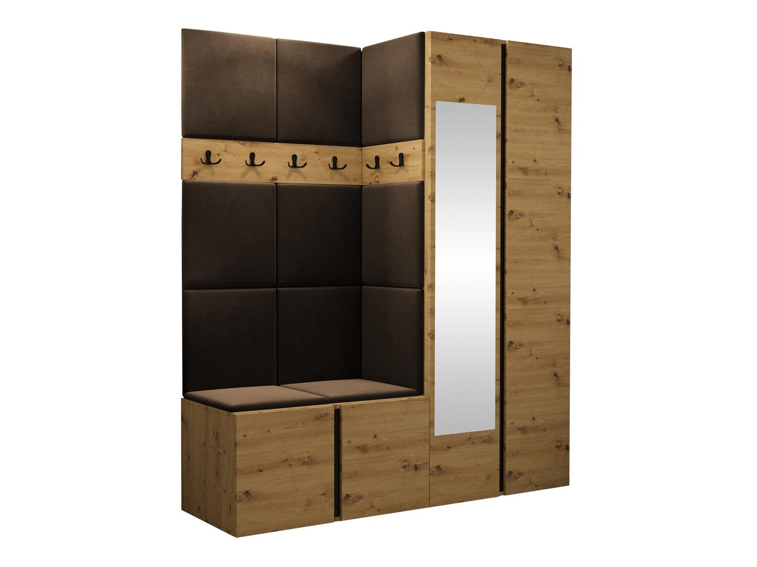 Set za hodnik Hartford 278 (Zanatski hrast)