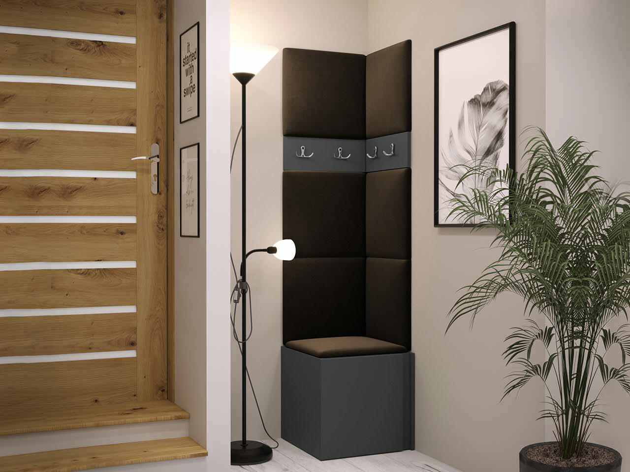 Set za hodnik Hartford 347 (Graphite)