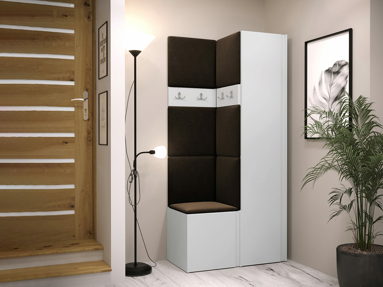 Set za hodnik Hartford 348 (Belo)