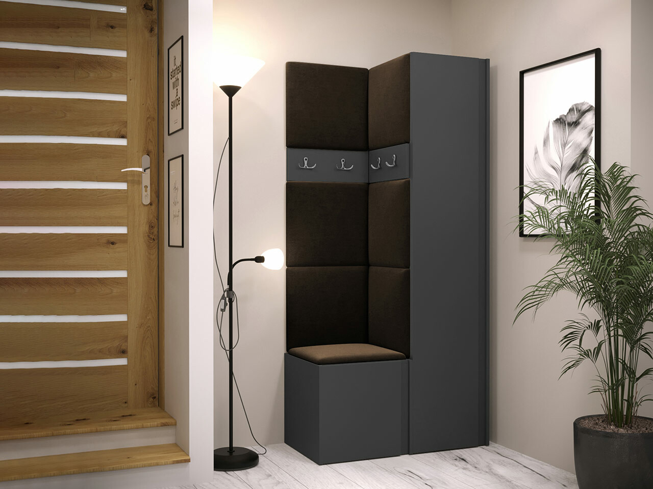 Set za hodnik Hartford 348 (Graphite)