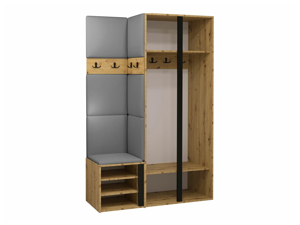 Set za hodnik Hartford 350 (Zanatski hrast + Crno)