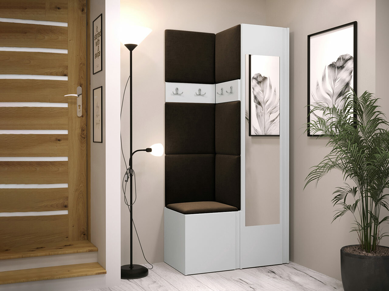 Set za hodnik Hartford 354 (Belo)