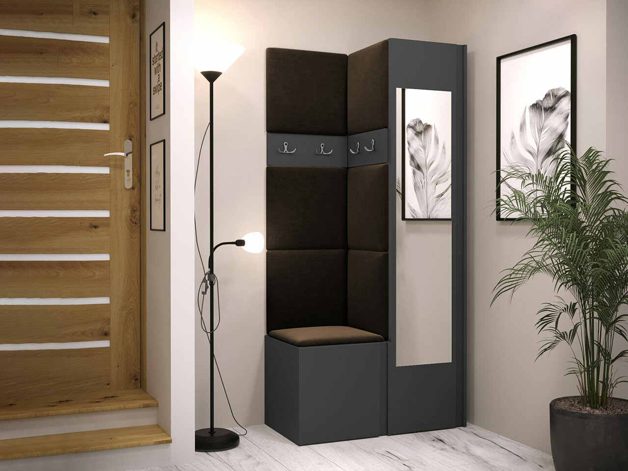 Set za hodnik Hartford 354 (Graphite)