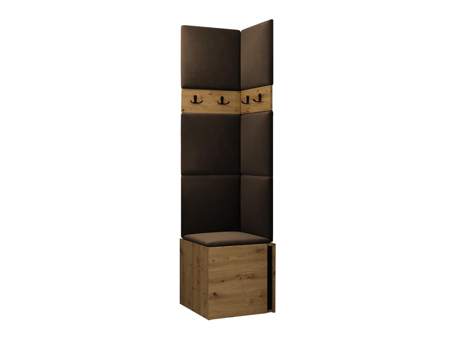 Set za hodnik Pinis XXI (Artisan hrast + Crno)