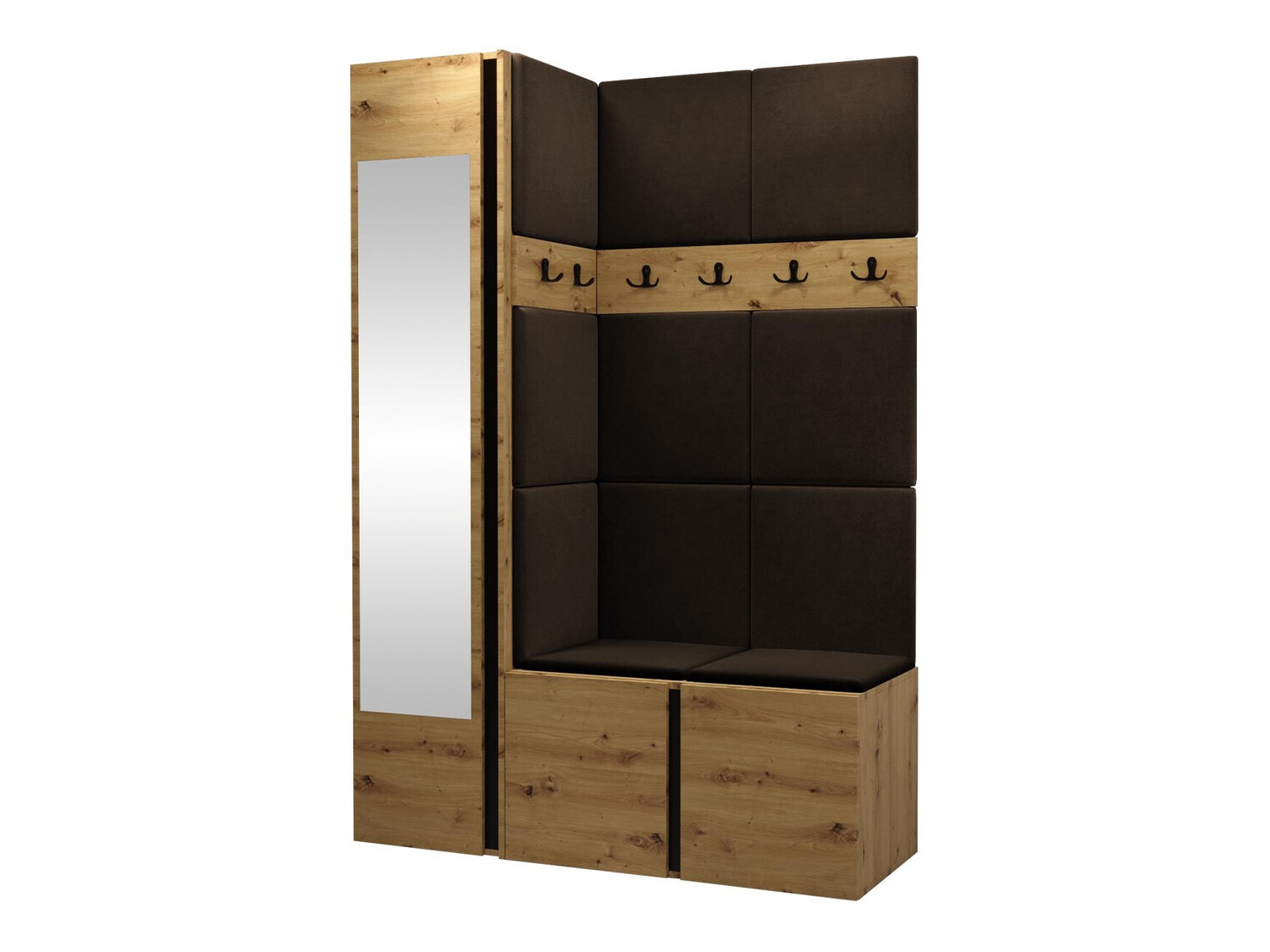 Set za hodnik Hartford 277 (Zanatski hrast)