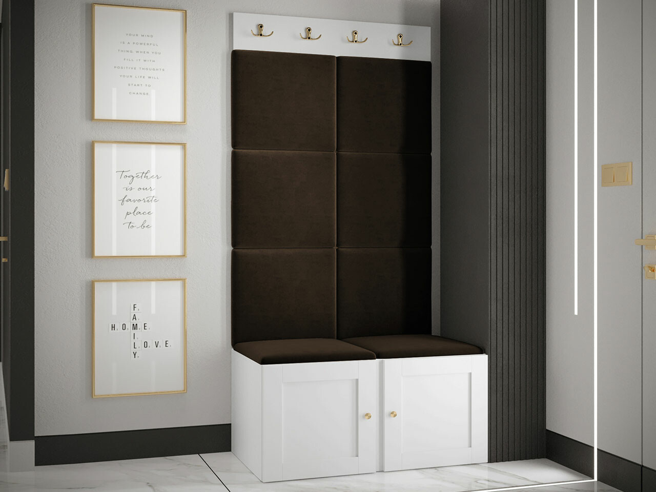 Set za hodnik Hartford 375 (Belo)