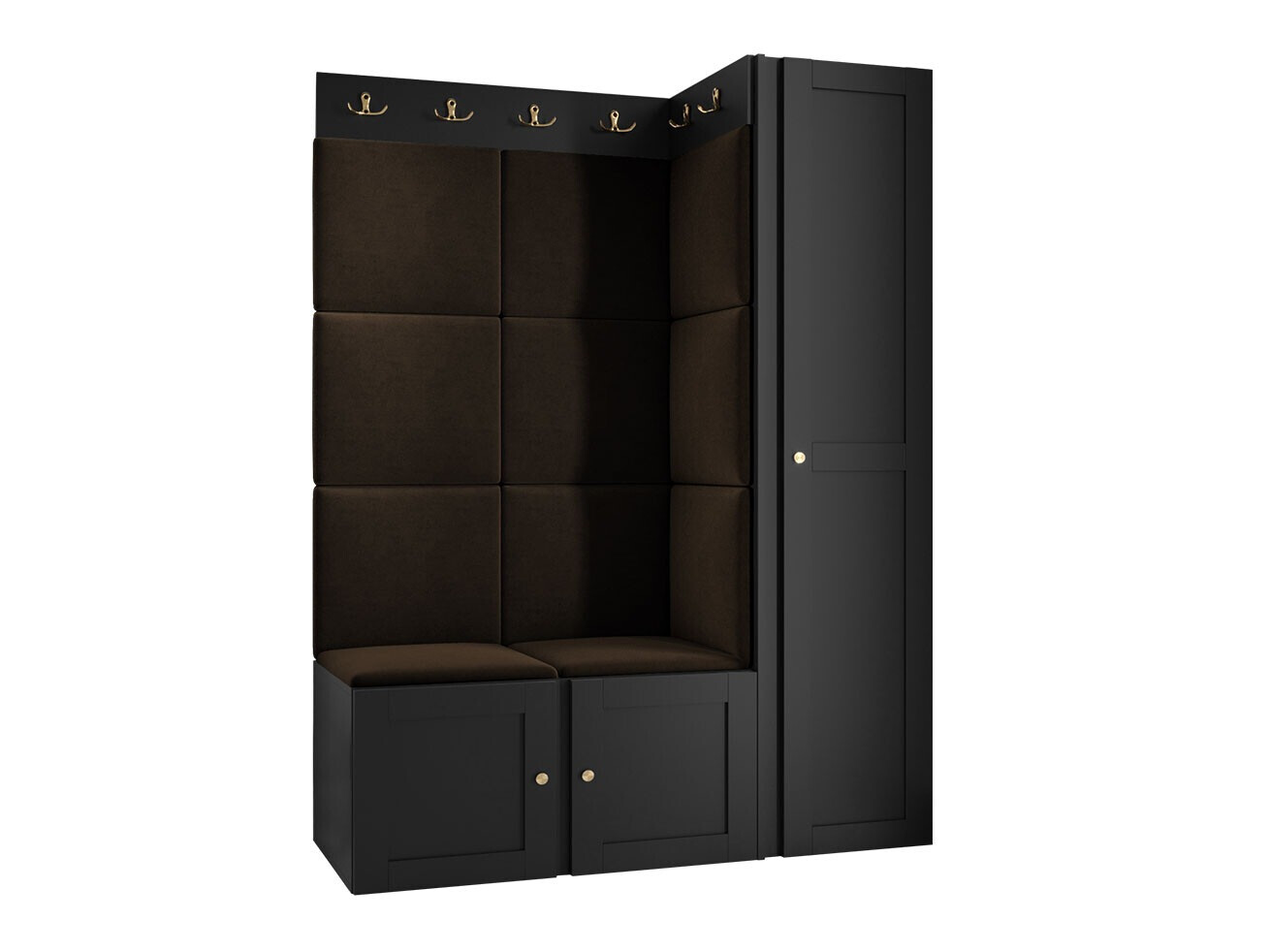 Set za hodnik Hartford 377 (Crno)