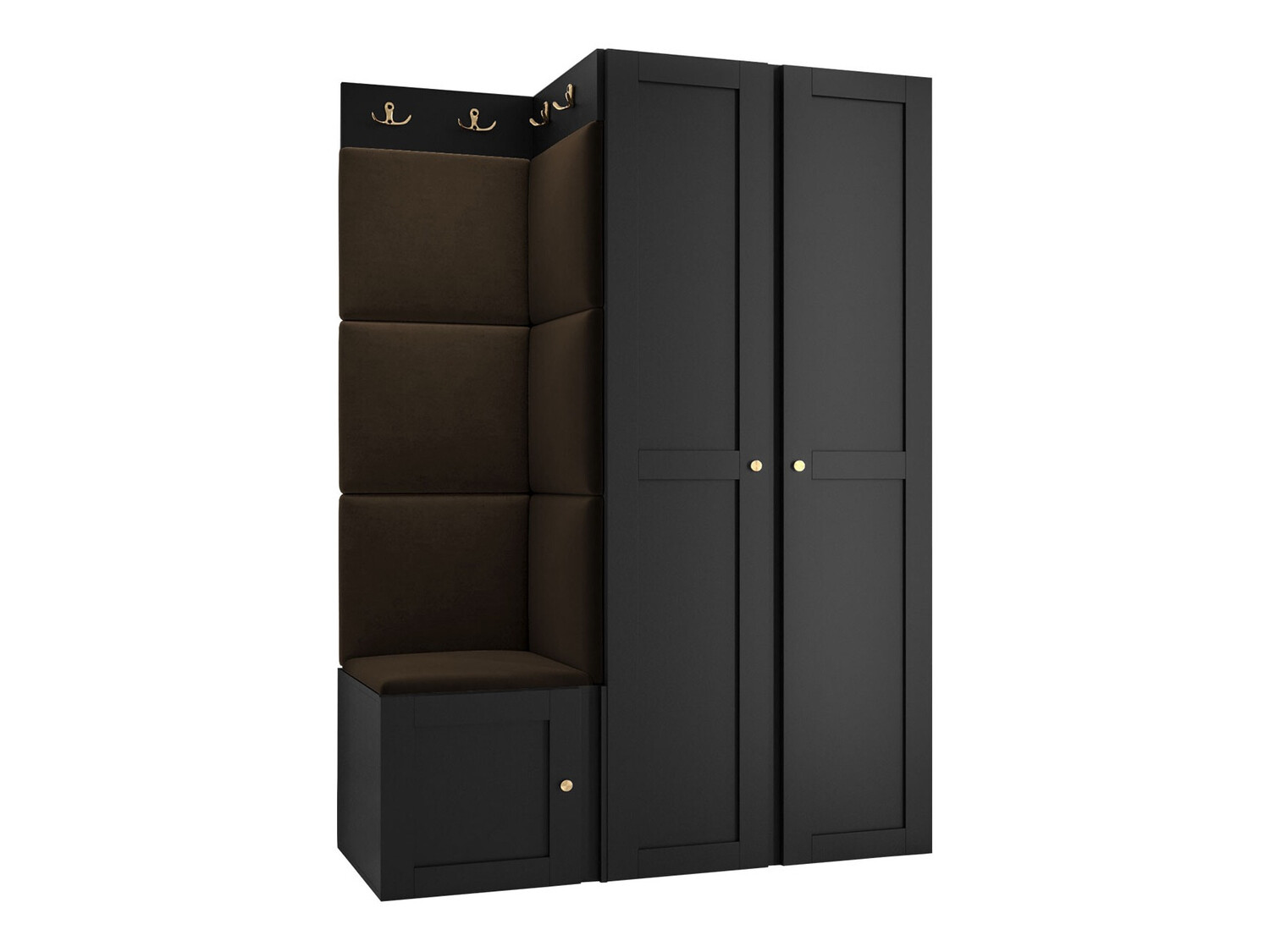 Set za hodnik Hartford 379 (Crno)