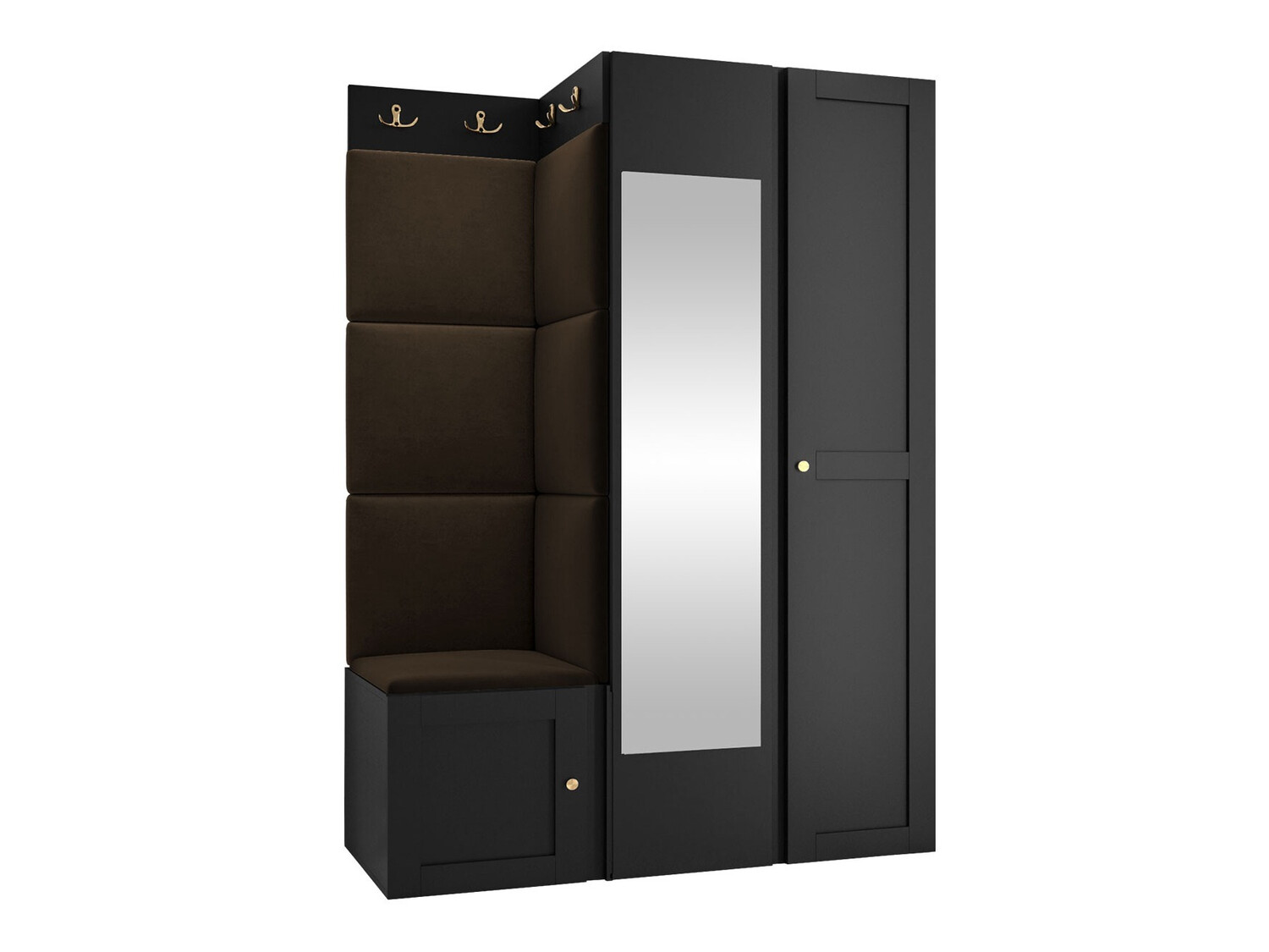 Set za hodnik Hartford 380 (Crno)