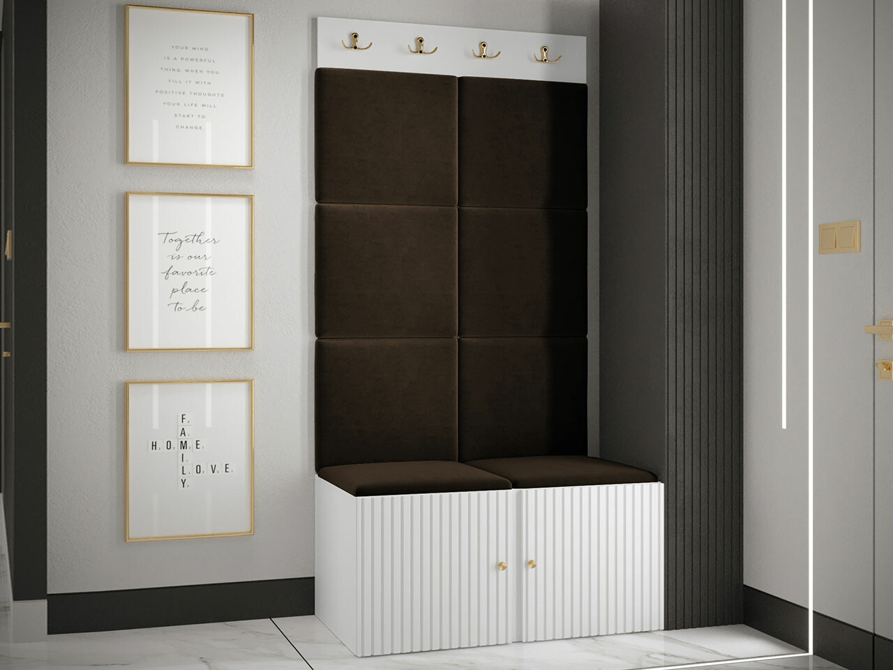 Set za hodnik Hartford 383 (Belo)