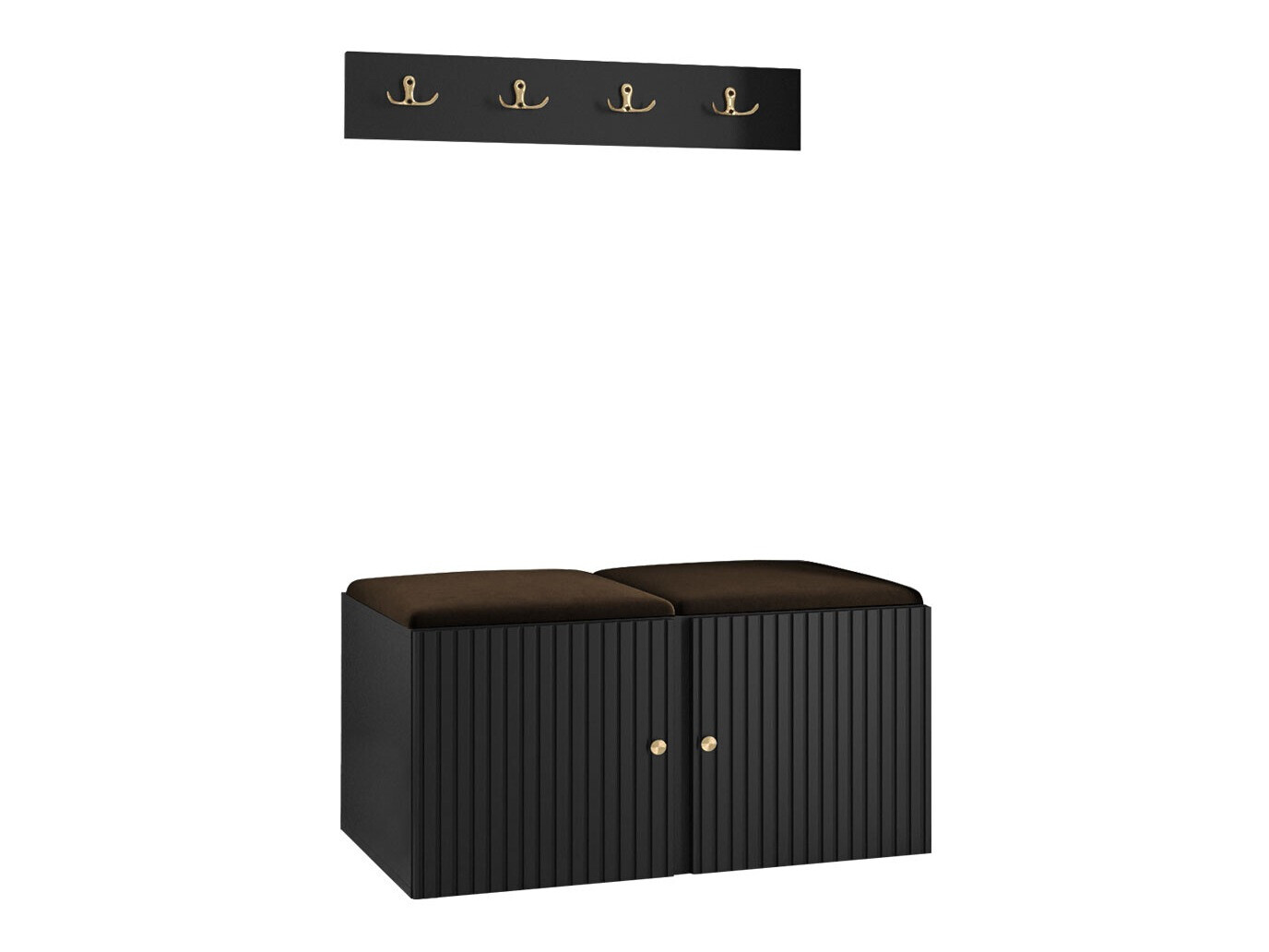 Set za hodnik Hartford 384 (Crno)